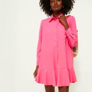 TUCKERNUCK XL hot pink Crepe Callahan Shirt Dress new